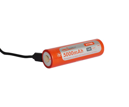 OrcaTorch 21700 USB Battery 5000mAh