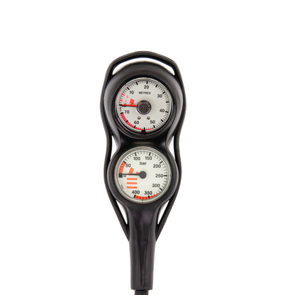 Console Tecline EVO II, SPG 52 mm, scale 400 bar + depthgauge, HP hose 80 cm