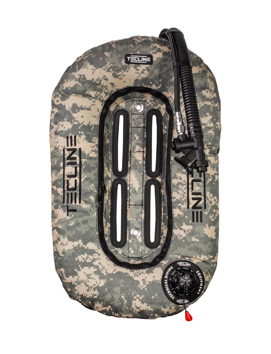 Tecline Donut 17 Camo (17kg/40lbs) για μονή μπουκάλα, ενσωματωμένος προσαρμογέας μονής μπουκάλας